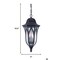 Homeroots 19.5 x 9 x 9 in. Milano 3-Light Architectural Bronze Hanging Light 397988 - alternate 4